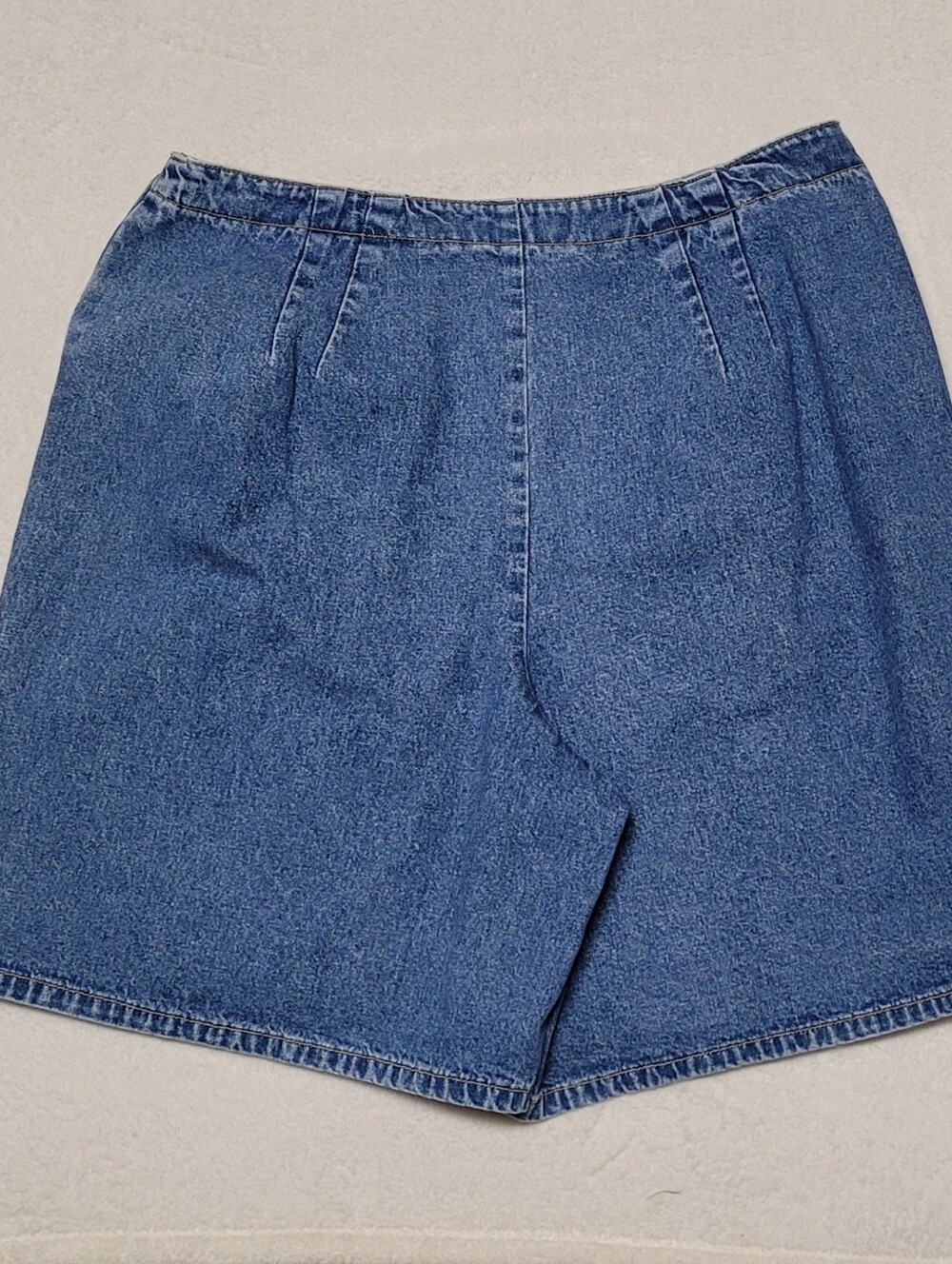 Willow Ridge Vintage 90s Mid-Wash Stone Wash High Waisted Denim Short Wrap Short - Picture 8 of 11